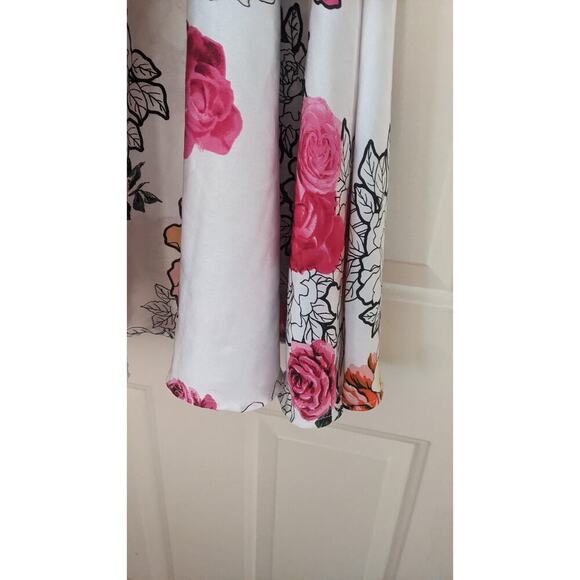 Flint and Moss Floral Pull On Midi Skirt, Large, Artsy, Boho, Cottagecore Whimsy - Picture 3 of 9